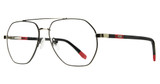 ECKO Unltd Eyeglasses ECKO607 Black/Silver/BLK/SIL