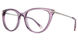 Buxton Eyeglasses BX407 Crystal Purple/CRY PUR