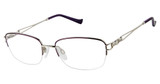 Tura Eyeglasses R146 eggplant/silver/EGG