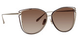 Linda Farrow Eyeglasses LFL1422S DINAH LT GLD/METLLC BRWN/MOCHA GRAD/002