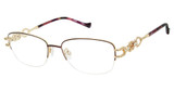 Tura Eyeglasses TE287 eggplant/gold/EGG