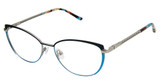 Nicole Miller Eyeglasses MOUETTES BLUE / GUN/C02