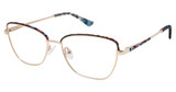 Nicole Miller Eyeglasses DESERT SKY BLACK / GOLD/C02