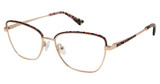 Nicole Miller Eyeglasses DESERT SKY NAVY/ROSE GOLD/C01