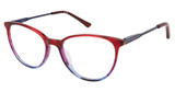 Nicole Miller Eyeglasses PALAIS RED GRAIN/C03