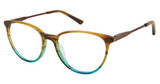 Nicole Miller Eyeglasses PALAIS BROWN GRAIN/C01