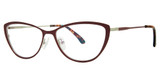 Fashiontabulous Eyeglasses 10X269 Matte Burgundy/Silver/Purple