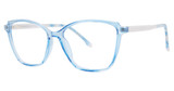 Genevieve Paris Design Eyeglasses RELY Blue Crystal/Frost/Blue