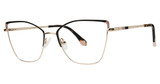 Genevieve Boutique Eyeglasses ANGELIQUE Matte Black/Pink/Gold