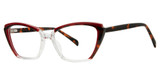 Genevieve Paris Design Eyeglasses AGAIN Red/Tortoise/Crystal