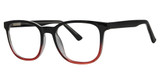 Modern Plastics II Eyeglasses LARA Black Red Crystal fade