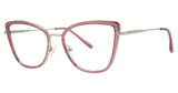 Modern Times Eyeglasses ANYWAY Cranberry Crystal/Silver