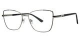 Genevieve Paris Design Eyeglasses ENSLEY Black/Burgundy/Silver