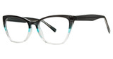 Modern Plastics I Eyeglasses ARTSY Black/Teal/Crystal