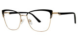 Modern Art Eyeglasses A629 Black/Ivory/Gold