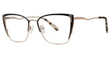 GB+ Eyeglasses FLATTERING Black/Ivory/Gold