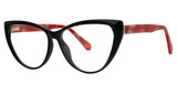 GB+ Eyeglasses POWERFUL Black/Cherry Swirl