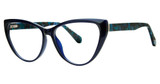 GB+ Eyeglasses POWERFUL Navy/Teal marble