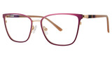 Genevieve Paris Design Eyeglasses MERCY Plum/Gold/Sand