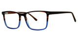 B.M.E.C. Eyeglasses BIG FRONT Brown/Navy demi