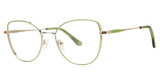 Genevieve Boutique Eyeglasses IMPECCABLE Mint/Rose Gold