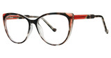 Modern Plastics II Eyeglasses FEELINGS Tortoise/Red