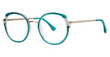 Modern Times Eyeglasses MEANINGFUL Teal/Gold