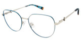 Champion Eyeglasses EMI SILVER/TEAL/C02
