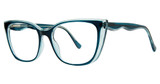 Modern Plastics II Eyeglasses VALENTINA Teal/Crystal