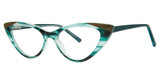 Modern Plastics II Eyeglasses MABEL Green Crystal Haze/Taupe