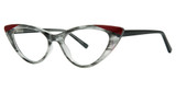Modern Plastics II Eyeglasses MABEL Black Crystal Haze/Red