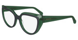Ferragamo Eyeglasses SF2984 TRANSPARENT GREEN/VIOLET/318
