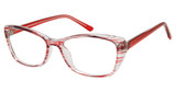 Caliber Eyeglasses ULA RED STRIPE/RED