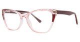 Modern Times Eyeglasses JORDYN Burgundy Crystal
