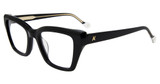 Yalea Eyeglasses VYA139L Shiny Black 0700