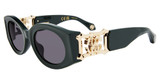 Roberto Cavalli Eyeglasses SRC064 Shiny Full Green 0D80