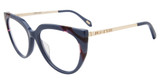 Just Cavalli Eyeglasses VJC076 Shiny Blue 04G5