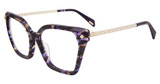 Police Eyeglasses VPLN55M Shiny Yellow/Violet Havana 0759