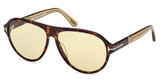 Tom Ford Eyeglasses FT1080 dark havana / green/52N