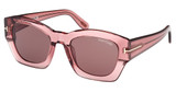 Tom Ford Eyeglasses FT1083 shiny pink / brown/72E
