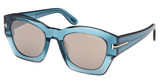 Tom Ford Eyeglasses FT1083 shiny blue / roviex mirror/90L