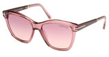 Tom Ford Eyeglasses FT1087 shiny pink / gradient or mirror violet/72Z