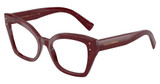DOLCE & GABBANA Eyeglasses DG3386 BORDEAUX LACE/3442