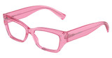 DOLCE & GABBANA Eyeglasses DG3387 TRANSPARENT PINK/3148