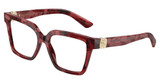 DOLCE & GABBANA Eyeglasses DG3395 PEARL HAVANA RED/3463