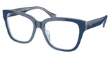 Ralph Eyeglasses RA7162U SHINY BLUE ON LIGHT BLUE/6064