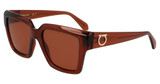 Ferragamo Eyeglasses SF2014S TRANSPARENT BROWN/232