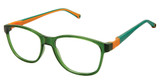 Life Italia Eyeglasses JF-910 GREEN ORANGE/2