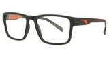 Hudson Optical Eyeglasses H13 Balck with Orange/BLKO