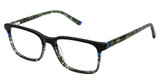 Superflex Eyeglasses SFK-308 BLACK GREEN COBALT/S400